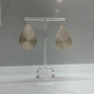 Silver dangle earrings, 2.5 inches long, NEW